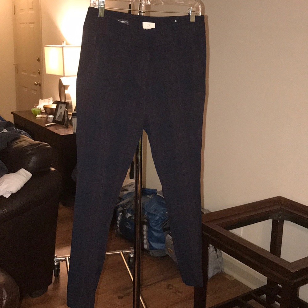 Plaid Modern Skinny Ankle Dress Pants